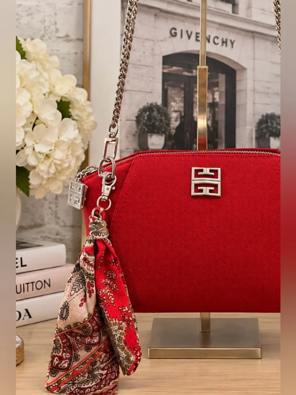 GIVENCHY Red Cosmetic Beauty Bag GWP Vip item NWOT